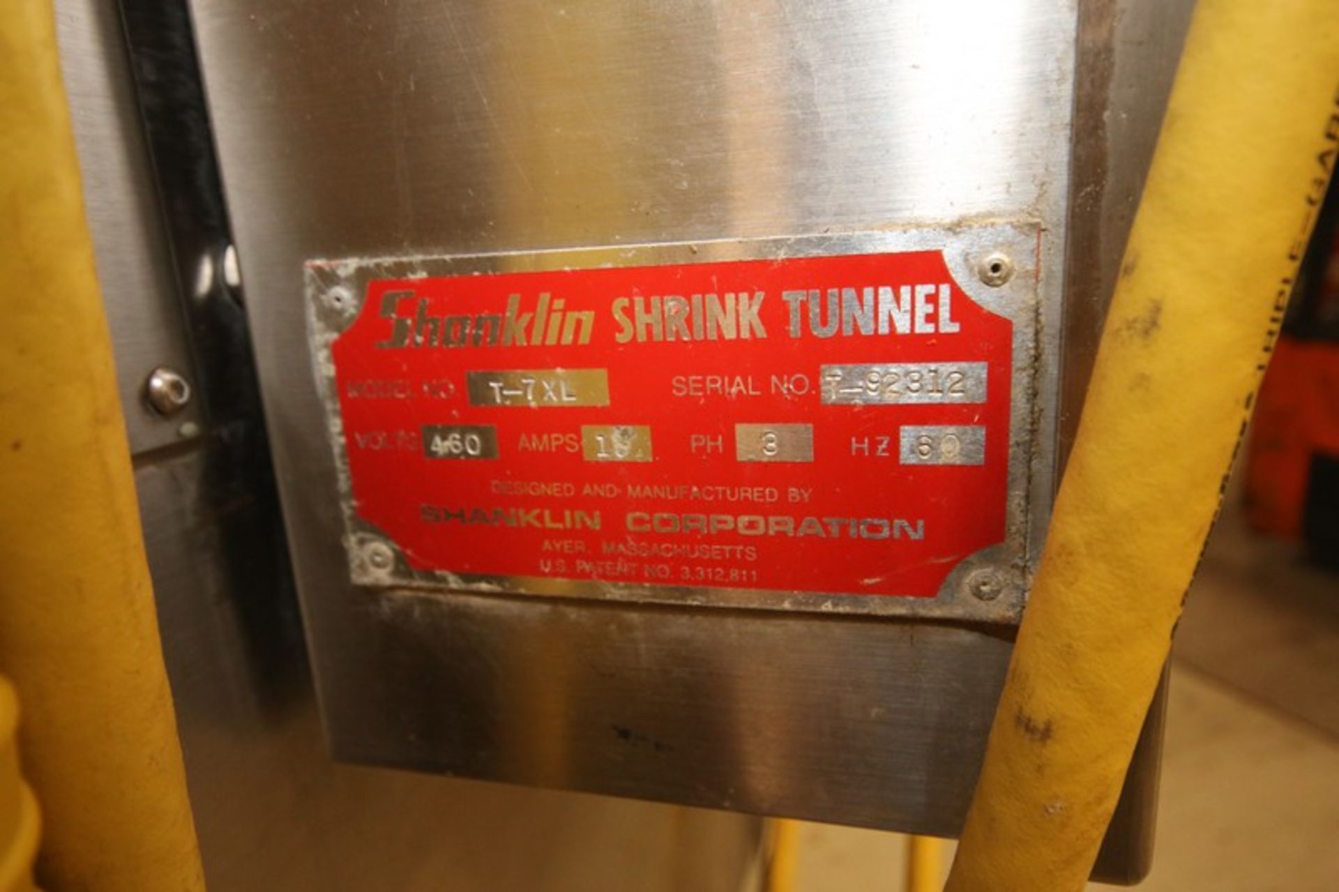 Shanklin S/S Shrink Wrap Tunnel, Model T-7XL, SN T-92312, with 15" W Belt, 42" Tunnel, with On-Board - Image 6 of 7