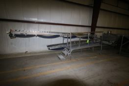 2-Tier Straight Sections of S/S Conveyor, 1-Pce. Aprox. 20 ft. L with Aprox. 24" W Plastic Belt,