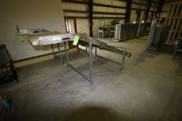 Incline Infeed Conveyor, with Aprox. 50" W Belt, Belt to Ground Aprox. 55" H, Mounted on S/S