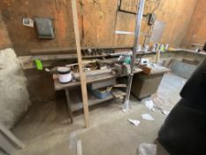 Shop Work Bench with Vice, with Additional Work Bench, with Shelving Unit (LOCATED IN PITTSBURGH,