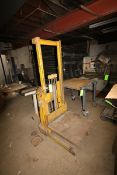 Hydraulic Lift, with Rear Foot Control, Platform Dims.: Aprox. 20" L x 25" W, Mounted on Portable