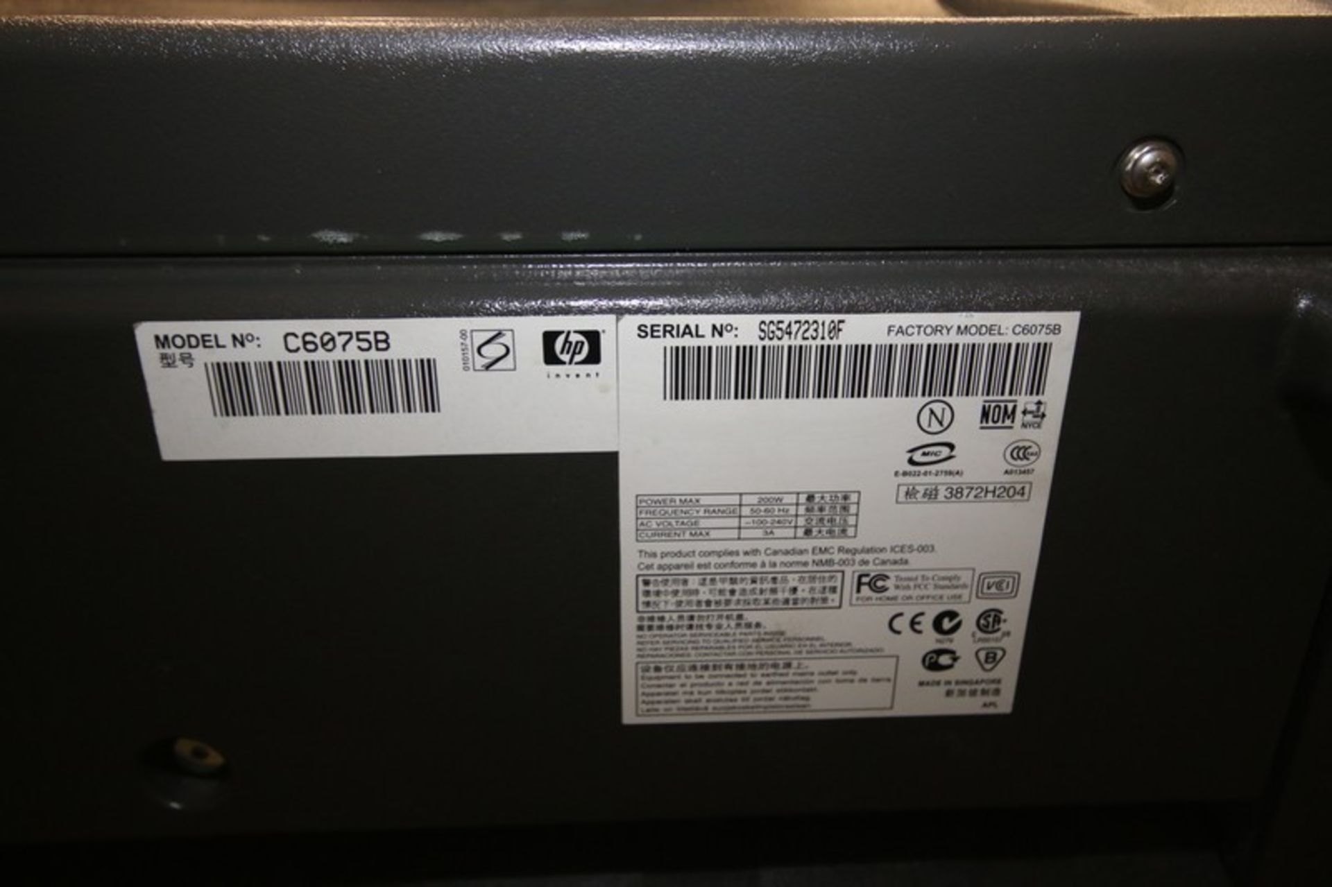 HP Designjet 1055CM Plus, Model C6075B,HP Designjet 1055CM Plus, Model C6075B, SN SG5472310F, (INV# - Bild 3 aus 3