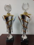 (100) Aprox. 18" Tall x 7.5" Wide Trophies (Located Elk Grove, IL)