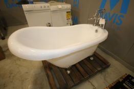 Giagni Fiberglass Claw Type Bath Tub with Faucet with Sprayer, (INV#86688)(Located @ the MDG Auction