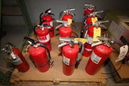 (10) Fire Extinguishers, Assorted Sizes, with Nozzles & Hoses (INV#70535)(LOCATED AT MDG AUCTION