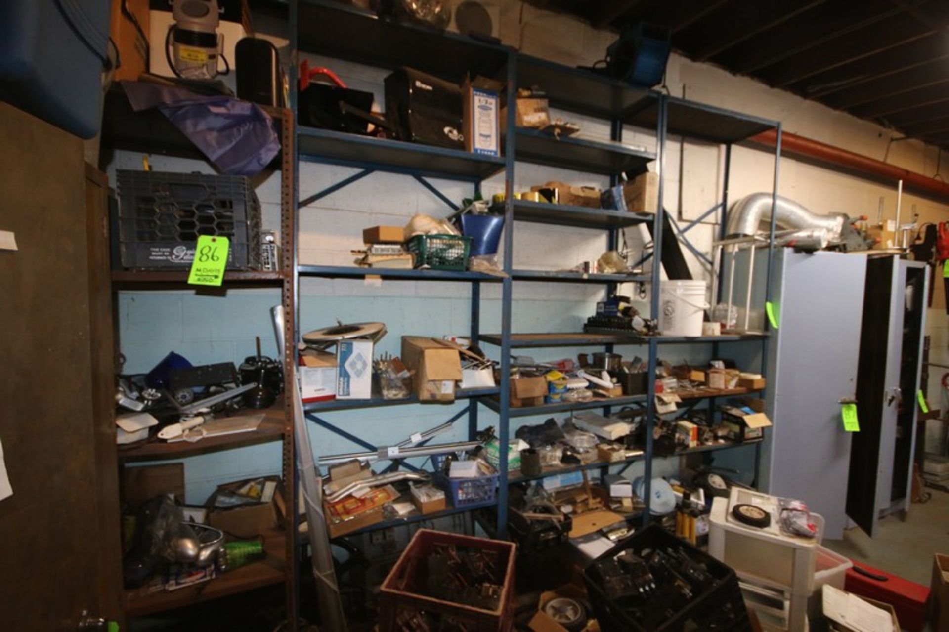 4-Shelving Units with Contents, Includes Portable Abrasive Blaster Kit, Electrical Mother Board, - Image 2 of 2