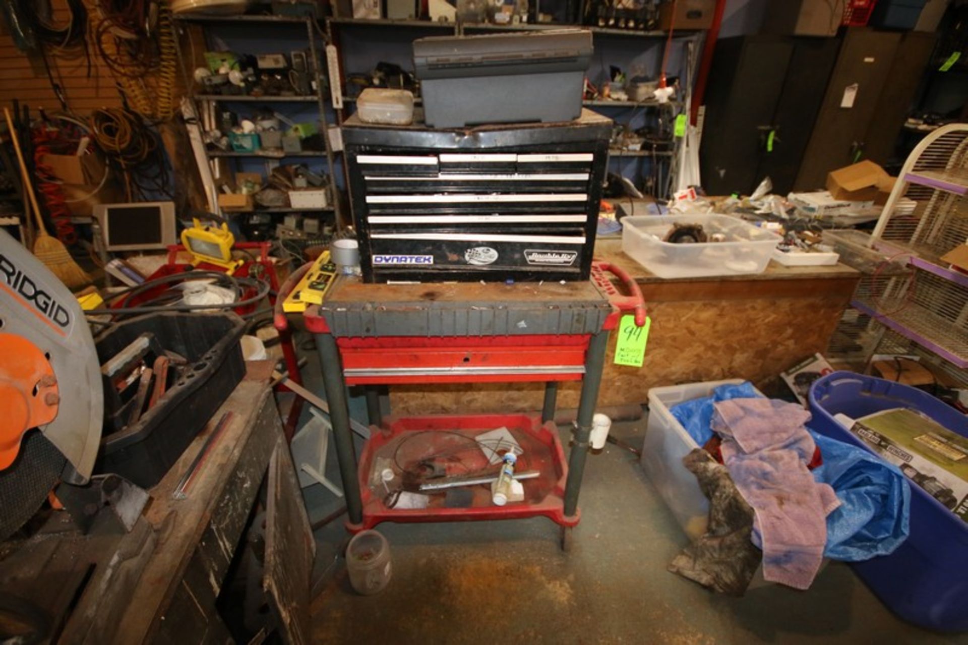 Dynatek Tool Box On Portable Plastic Cart (LOCATED IN WOONSOCKET, RI) - Image 2 of 2