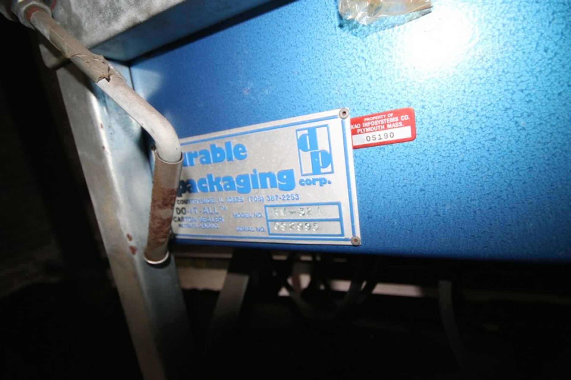 Durable Packaging Case Sealer, M/N RM-32A, S/N 098995 (LOCATED IN WOONSOCKET, RI) - Image 3 of 4