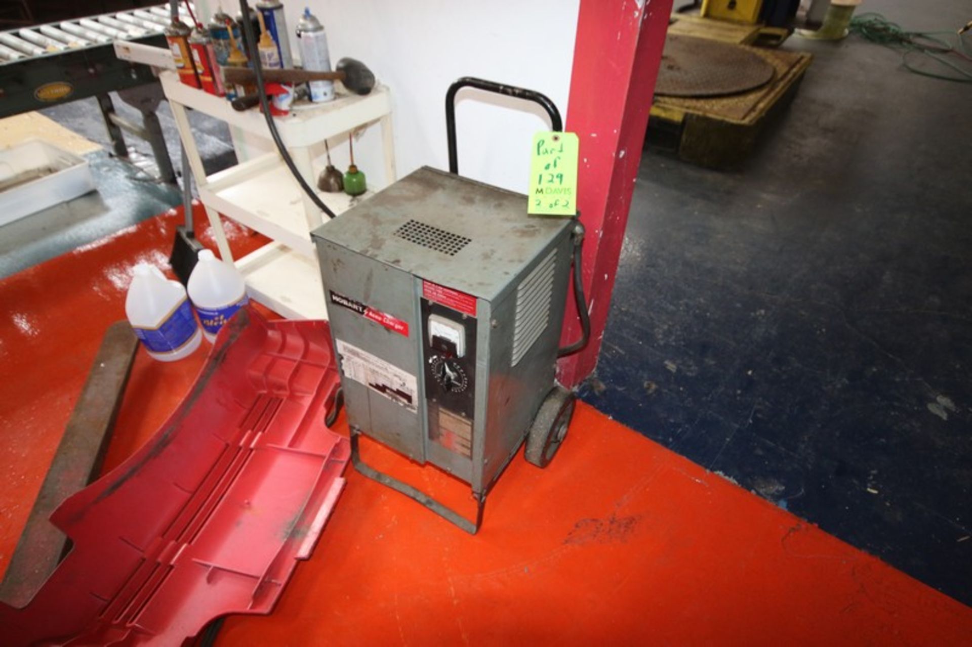 (2) Forklift Battery Chargers, 1- Hobart Accu-Charger, Mounted on Wheels, 1-36 Volt Battery - Image 3 of 4