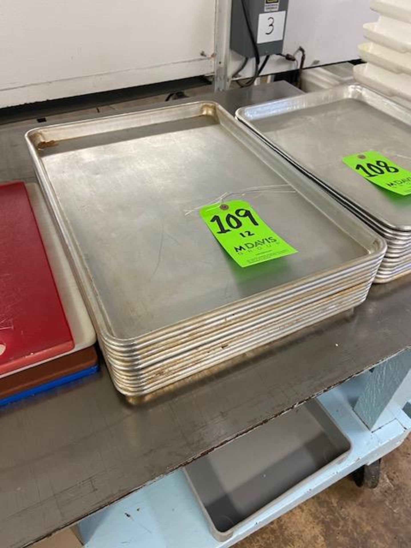 (12) FULL SIZE BUN / SHEET PANS, APPROX. 21" X 15"