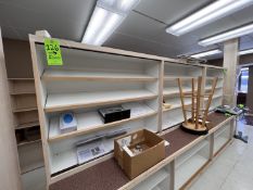 (2) SECTIONS OF COUNTERTOP SHELVES