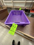 (5) PURPLE PERFORATED PANNING TRAYS, APPROX. 24" X 16" X 7" (LXWXH)