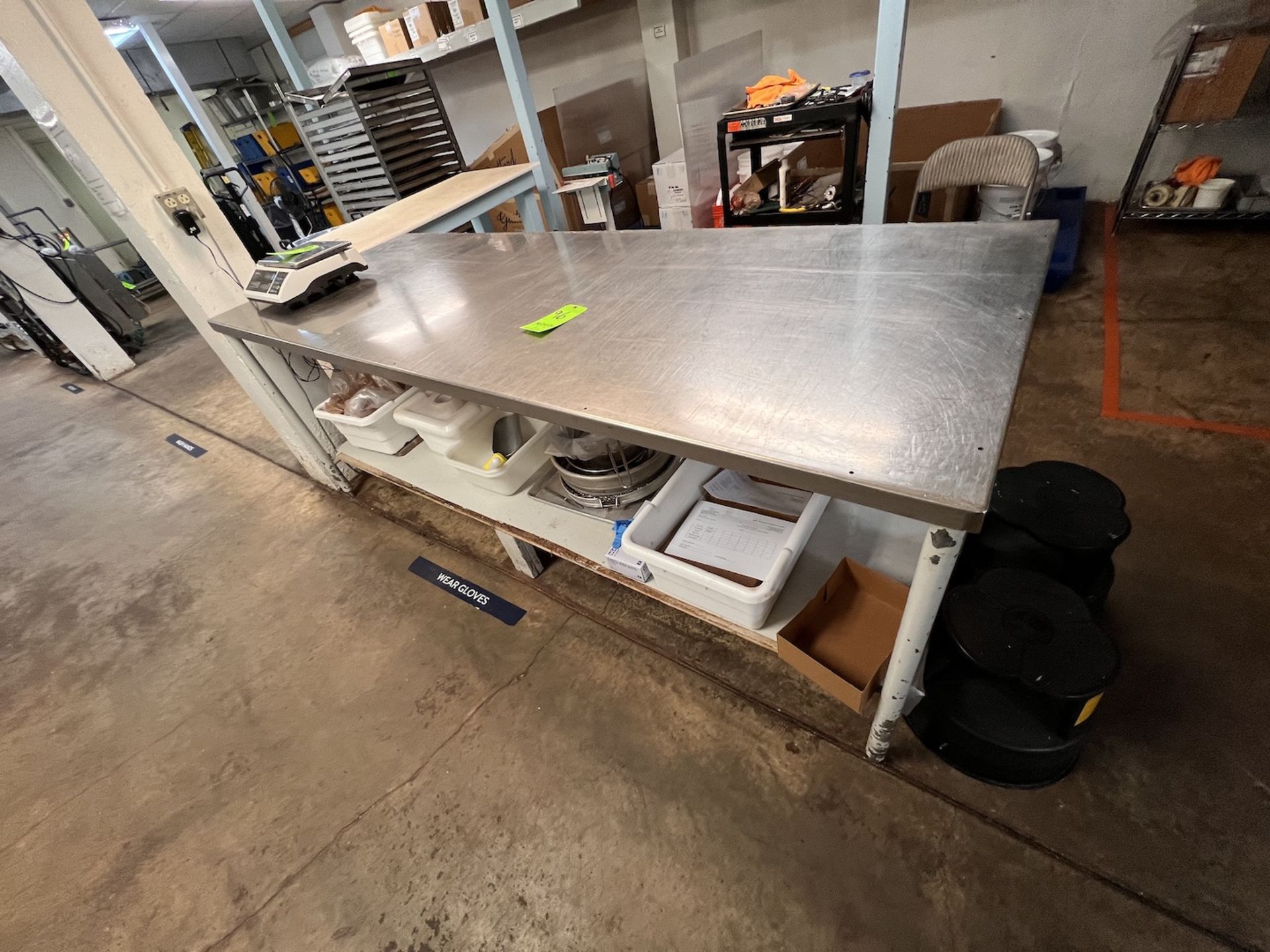 S/S TABLE, APPROX. DIMS: 96" L X 36" W 36" H