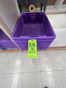 (7) PURPLE PERFORATED PANNING TRAYS, APPROX. 24" X 16" X 7" (LXWXH)