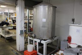 Custom built 1000lb stainless steel chocolate melter with water jacket, immersion heater,
