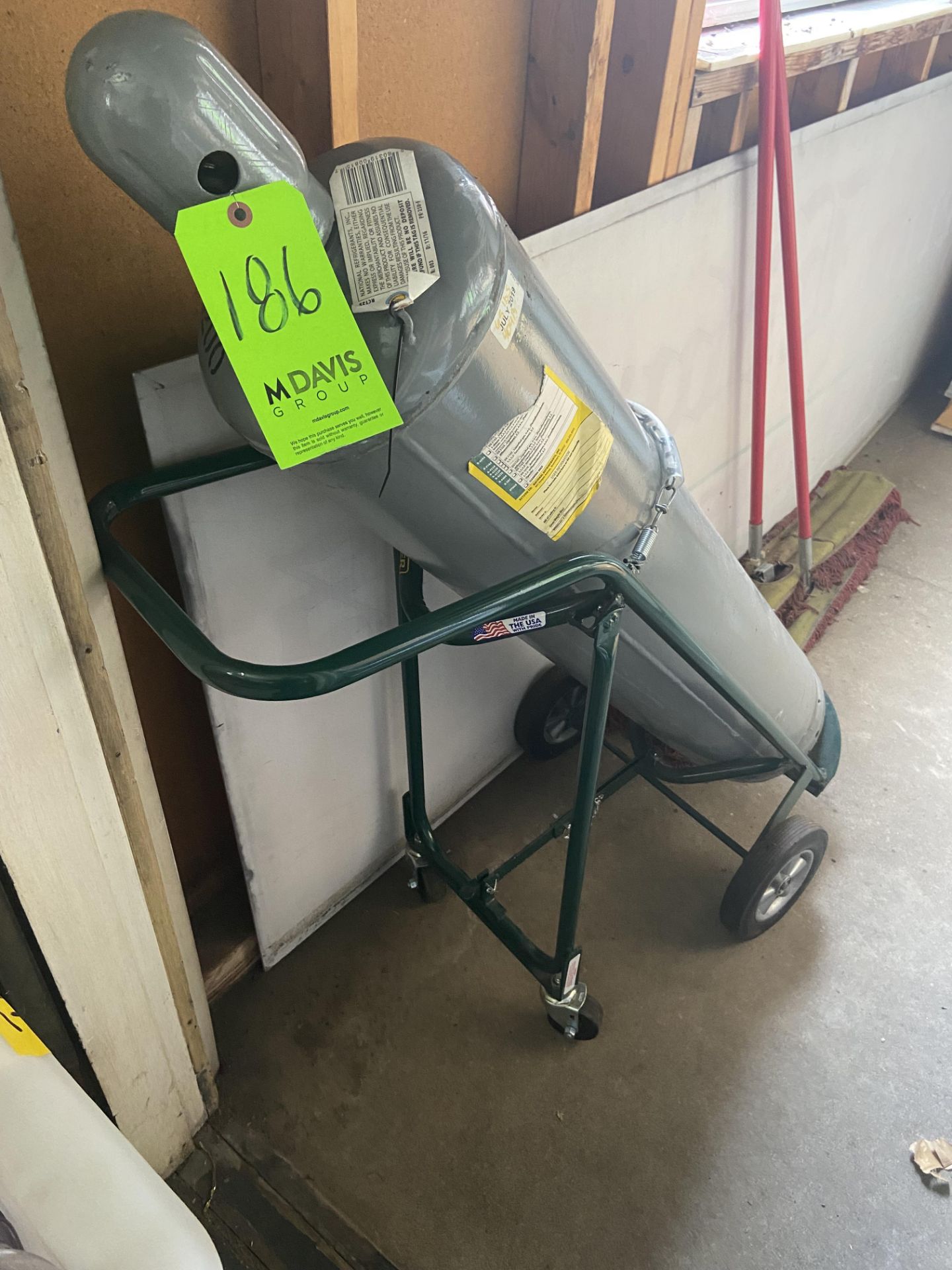 Cylinder with Recharged Refrigerant with Cart (LOCATED IN TRAFFORD, PA)