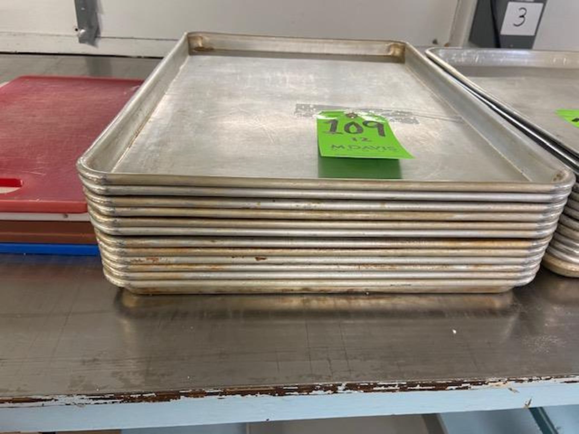 (12) FULL SIZE BUN / SHEET PANS, APPROX. 21" X 15" - Image 2 of 2