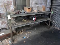 2-Shelf Shop Shelving Unit, Overall Dims. Aprox. 9 ft. L x 35” W x 24” H (LOCATED IN PITTSBURGH, PA)