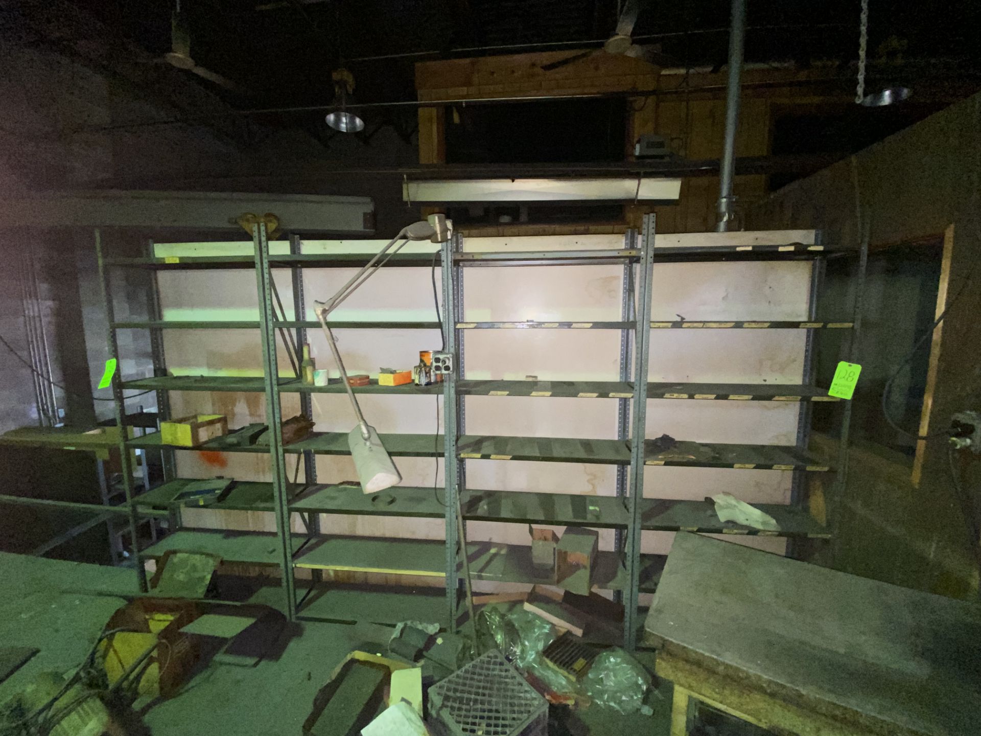 (11) Aluminum Parts Shelves with Contents, Assorted Machine Shop Parts & Supplies (LOCATED IN