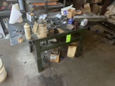 Metal Shop Table, Aprox. 5 ft. 5” L x 28” W x 33-1/2” H, Mounted on Frame (LOCATED IN PITTSBURGH,