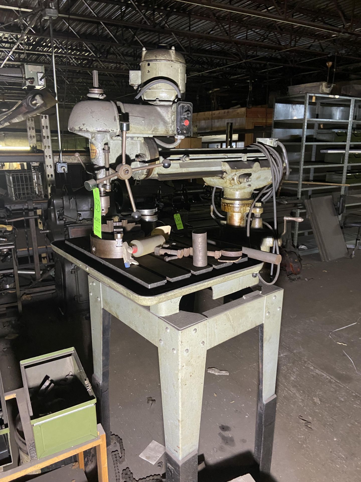 Walker Turner Pedestal Drill Press, with Material Table, Mounted on Frame (LOCATED IN PITTSBURGH, - Image 4 of 4