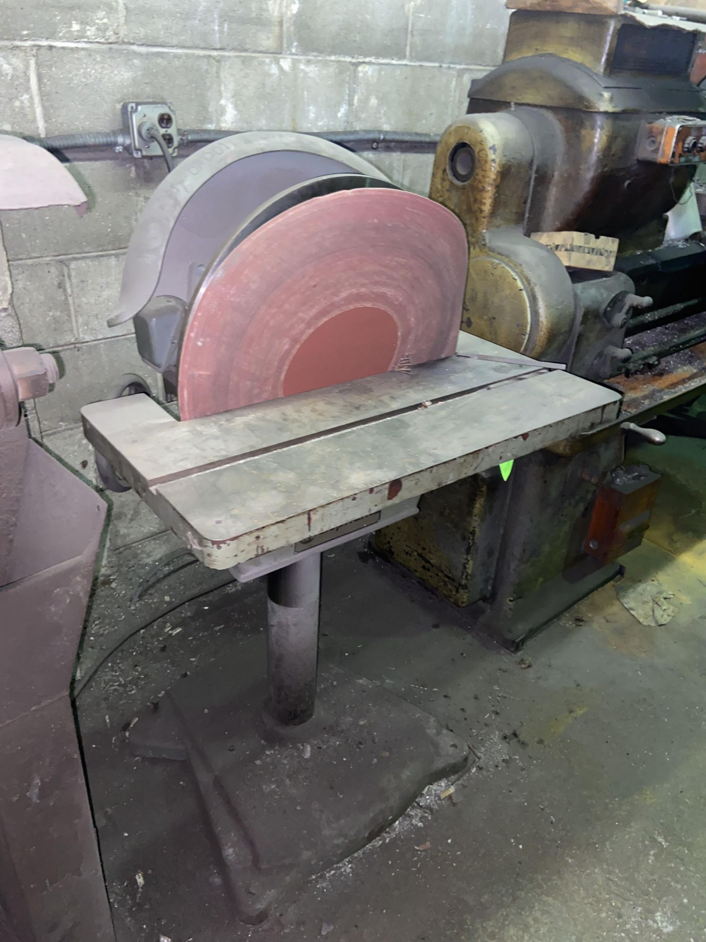 Pedestal Disc. Sander, Mounted on Frame, with Material Table (LOCATED IN PITTSBURGH, PA) - Image 3 of 3