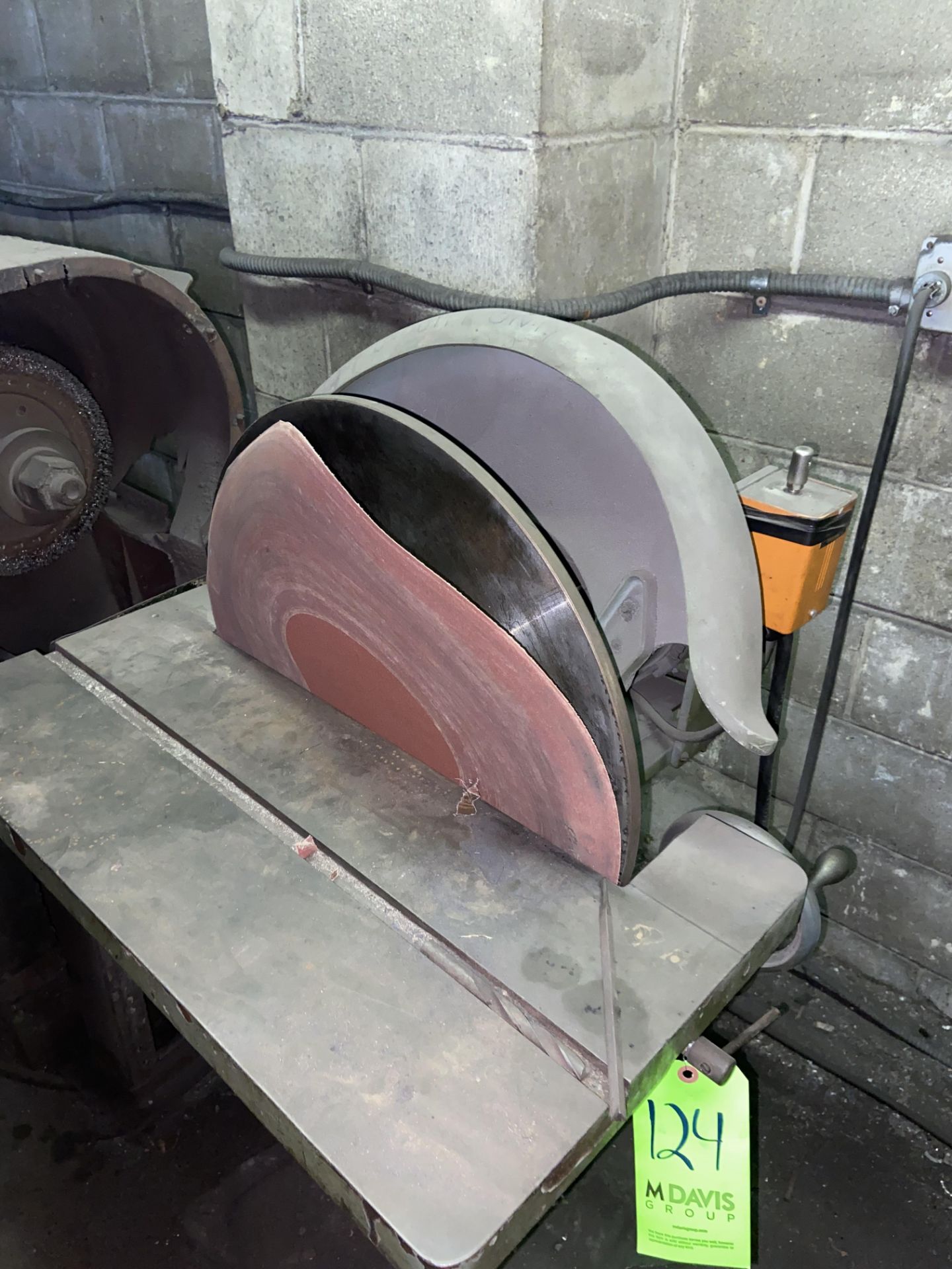 Pedestal Disc. Sander, Mounted on Frame, with Material Table (LOCATED IN PITTSBURGH, PA) - Image 2 of 3