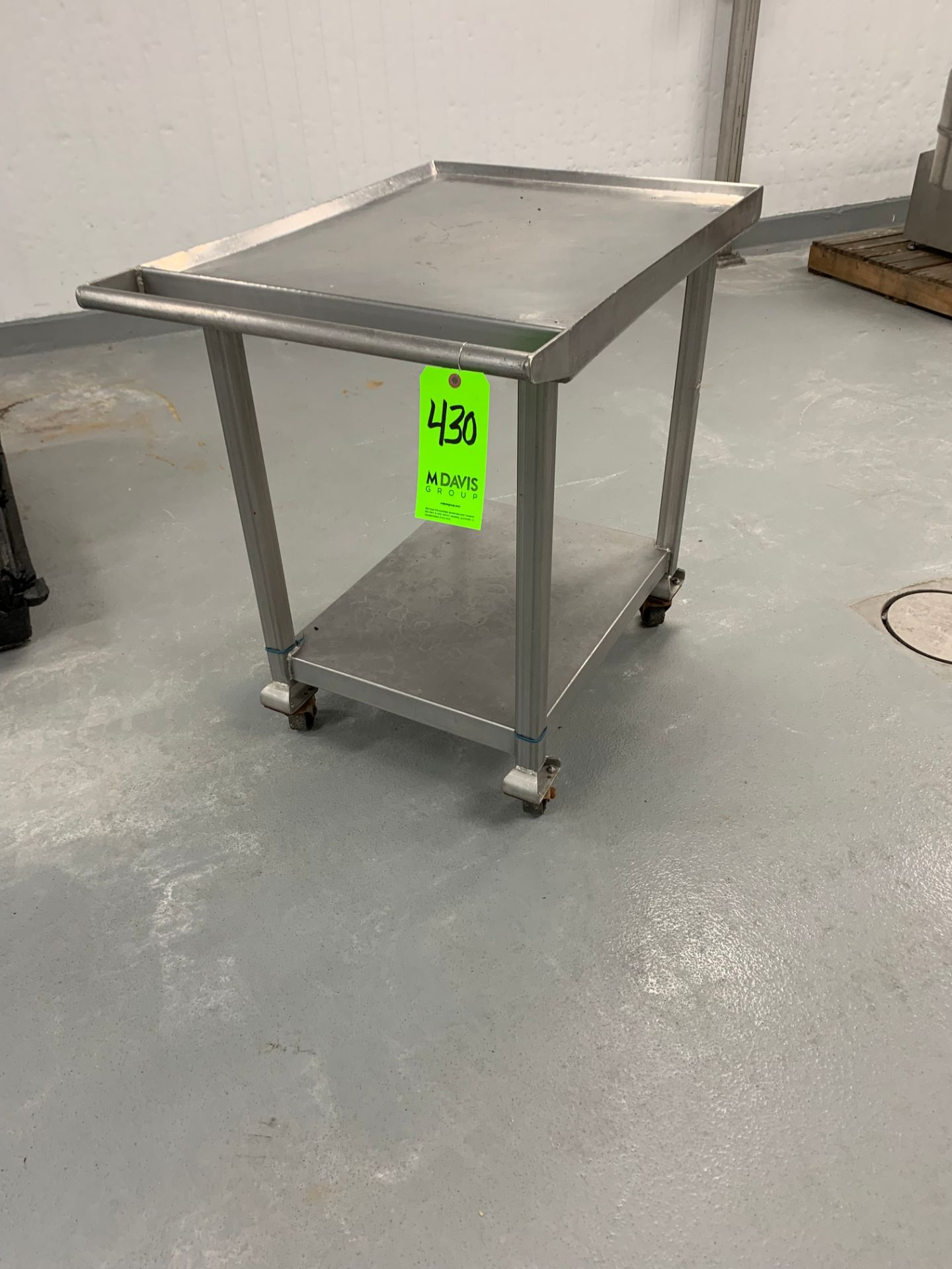 S/S PUSH CART, APPROX. 29-1/2 IN X 24 IN X 33 IN LWH