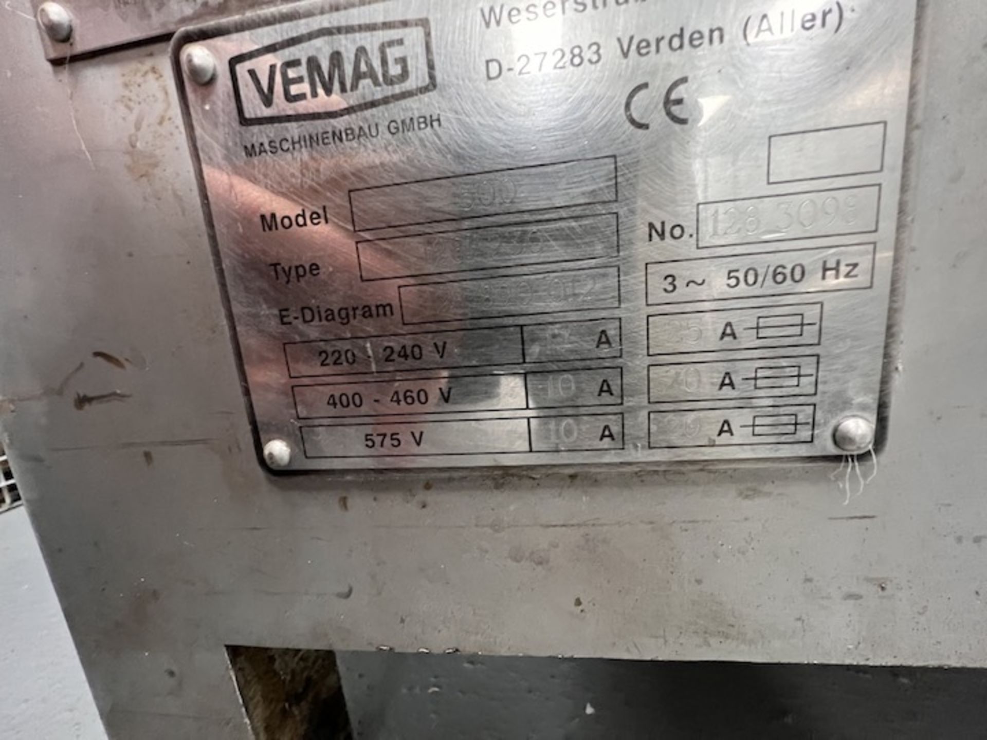 VEMAG VACUUM FILLER, MODEL 500, TYPE 128/230, S/N 1283098 - Bild 7 aus 15