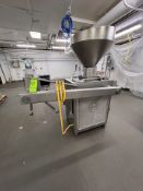 2013 RISCO CONTINUOUS VACUUM FILLER, MODEL RS 205/165, S/N B111003, WITH BUGGY LIFT/DUMP LOADER,