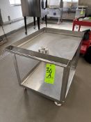 S/S PUSH CART, APPROX. DIMS: 34 X 28 X 33-1/2 LWH