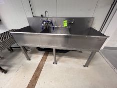 S/S 3-BOWL SINK, APPROX. 72 IN L, 24 IN PER BOWL