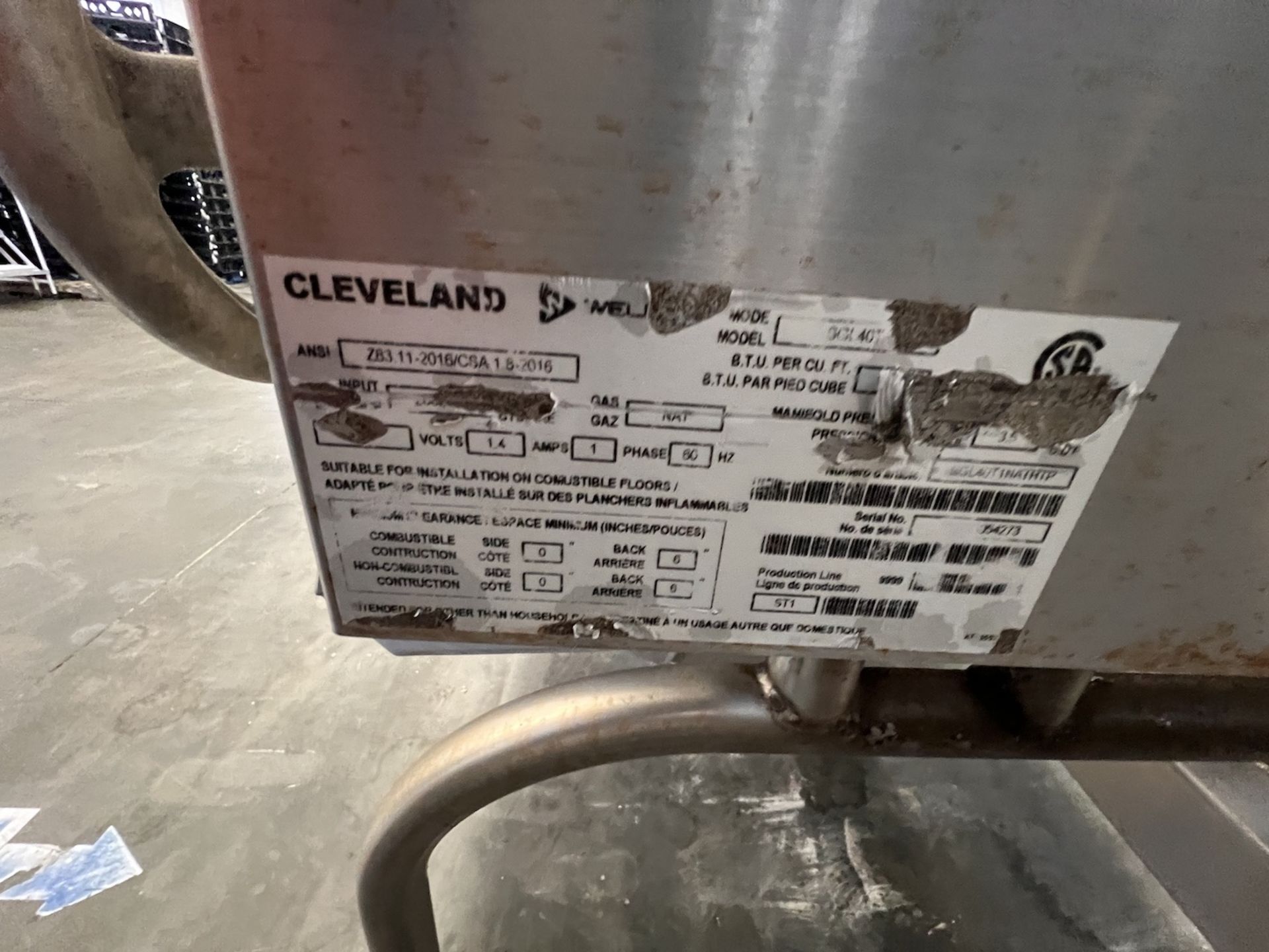 (4) CLEVELAND TILTING BRAISING PANS, (Pan Dimensions Aprox. 37" x 31" x 9" -- 30 Gal.) - Bild 6 aus 10