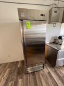 ALAMO REFRIGERATION SINGLE DOOR S/S FREEZER, MODEL XCFD1FF-E, S/N 6047 1712 1603 0107