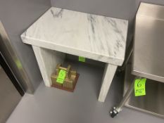 Marble Table, Table Top Dims. Aprox. 35” L x 24” W x 31-1/2” H, Overall Dims.: Aprox. 35” L x 24”