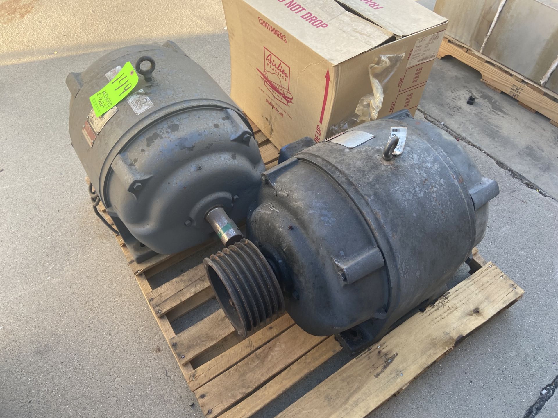 (1) 60 hp Motor, (1) 75 hp Motor, with (1) Box of NEW SPX Pump Parts (LOCATED IN SAN BENARDINO, - Image 3 of 6