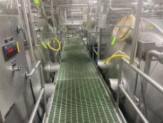 S/S Platform Servicing 4 Double O Cheese Vats, with (2) Sets of Stairs, S/S Framing & Handrails,