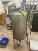 S/S Vacuum Chamber, Chamber Dims.: Aprox. 35” H x 3 ft. 5” Dia., Mounted on S/S Legs (LOCATED IN SAN
