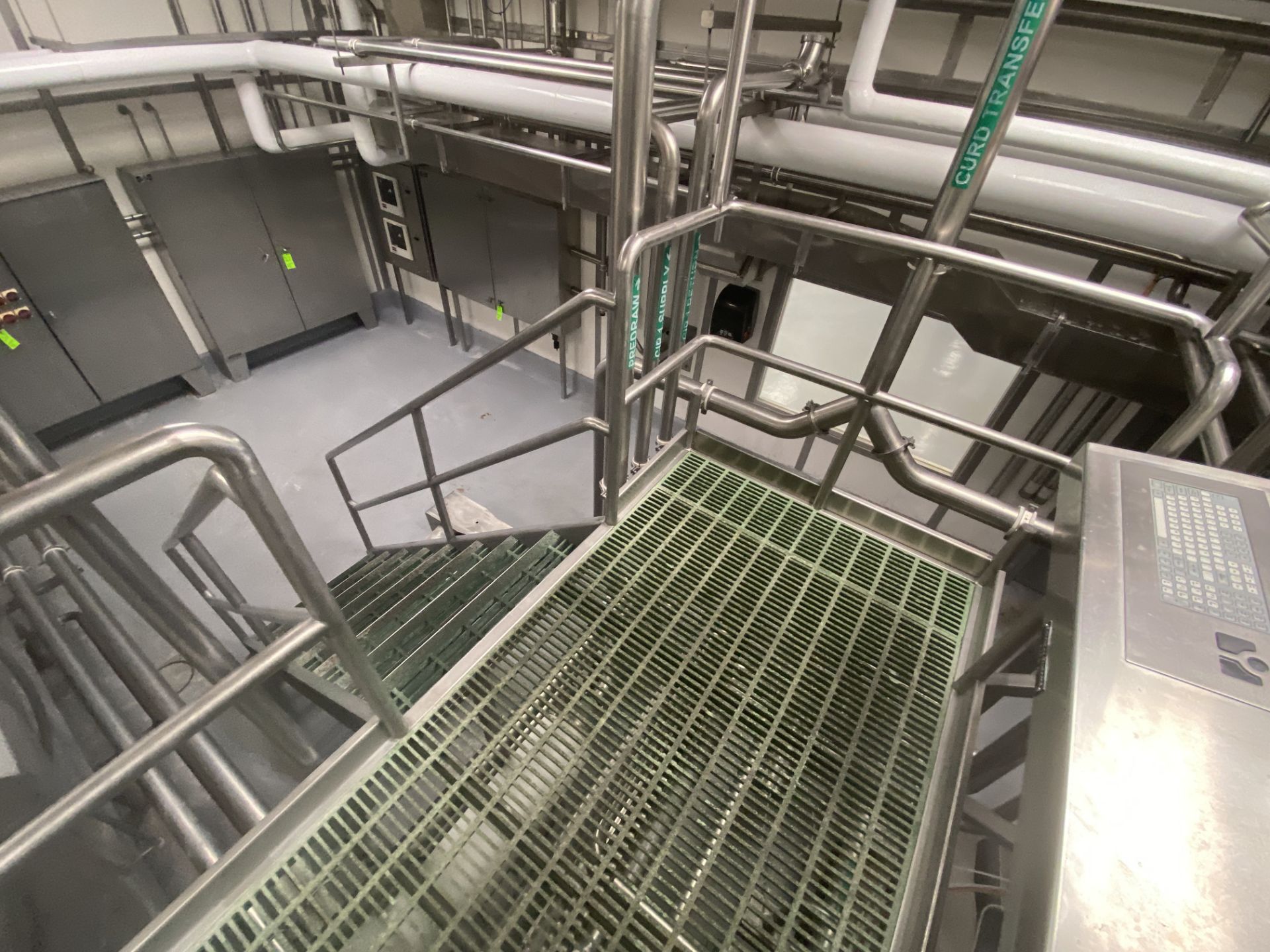 S/S Platform Servicing 4 Double O Cheese Vats, with (2) Sets of Stairs, S/S Framing & Handrails, - Image 2 of 6