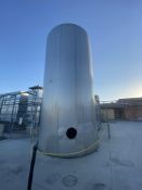 10,000 Gal. S/S Single Wall Vertical Silo, Aprox. 11 ft. Diameter, with Bottom Man Door (LOCATED