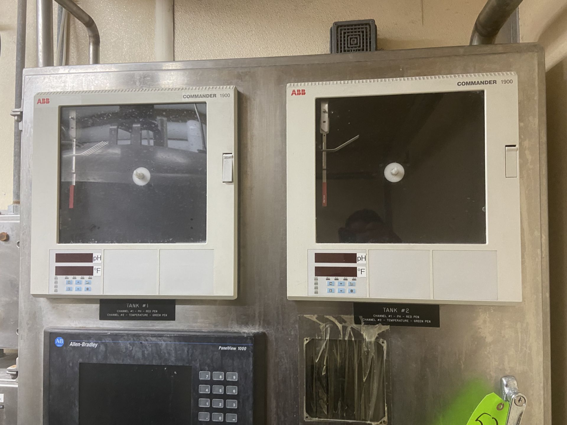 S/S Control Panel for (2) Tanks, Includes (2) ABB Chart Recorders, with Allen-Bradley 10-Slot PLC, - Image 2 of 4