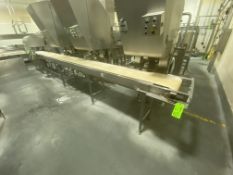 Straight Section of Discharge Conveyor, Overall Dims. Aprox. 17 ft. L with Aprox. 18” W Belt,