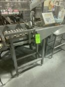S/S Roller Scale, with Digital Read Out, with Pneumatic Reject Arm, Mounted On S/S Frame (LOCATED IN