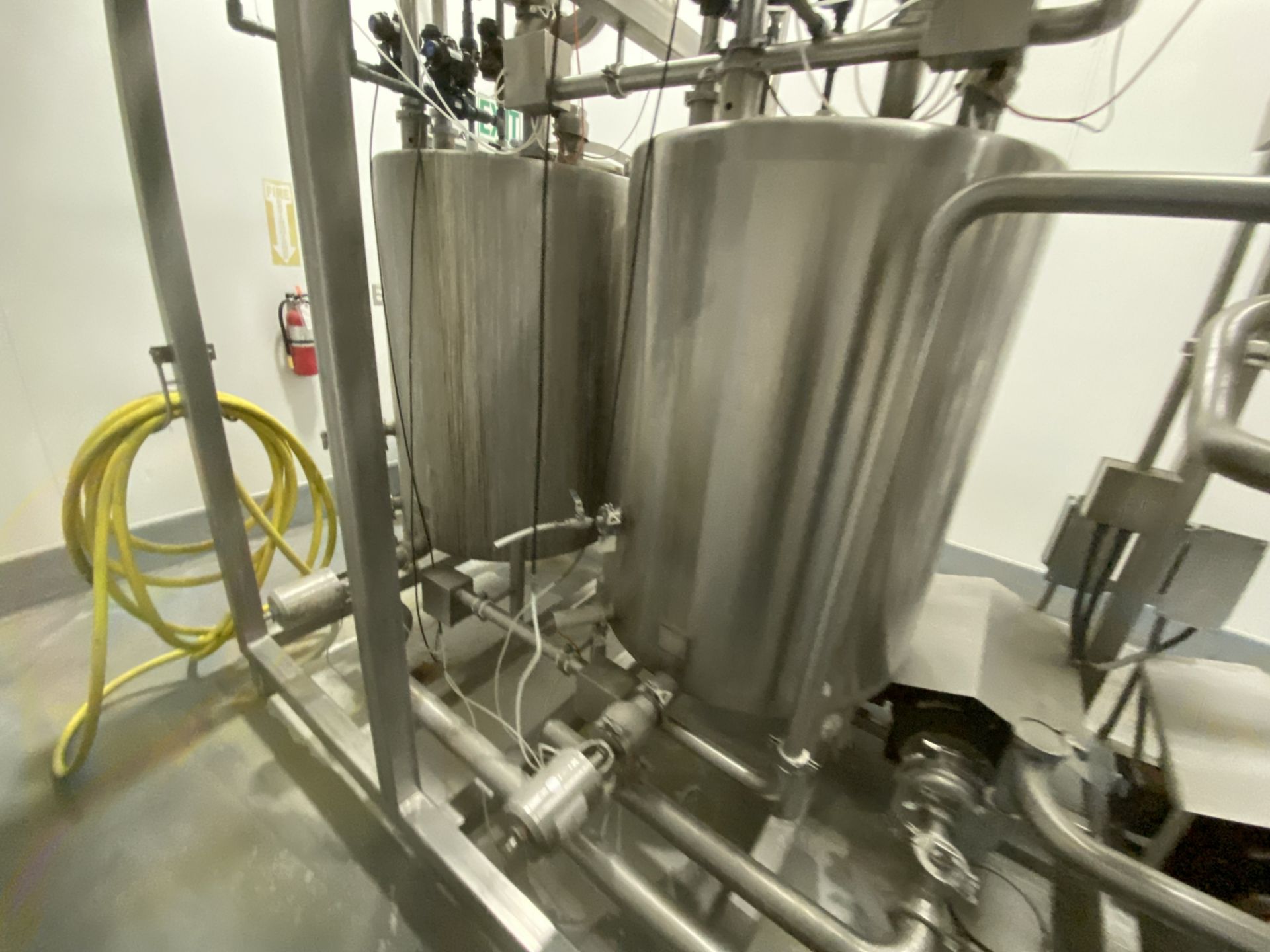 Raw & Pasteurized CIP Skid, Single Service System, with (2) Single Wall Tanks, with (2) She’ll & - Image 7 of 10