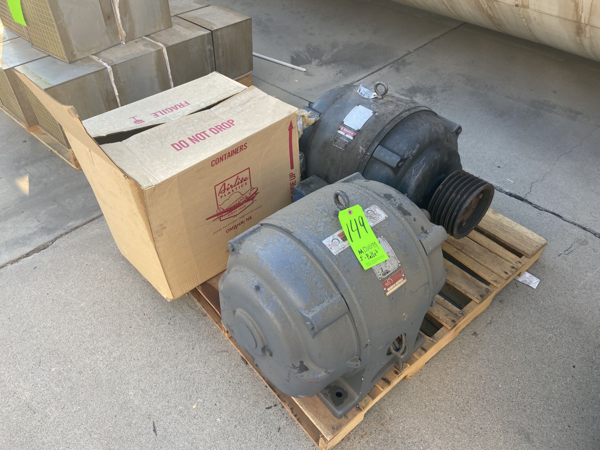 (1) 60 hp Motor, (1) 75 hp Motor, with (1) Box of NEW SPX Pump Parts (LOCATED IN SAN BENARDINO, - Image 2 of 6