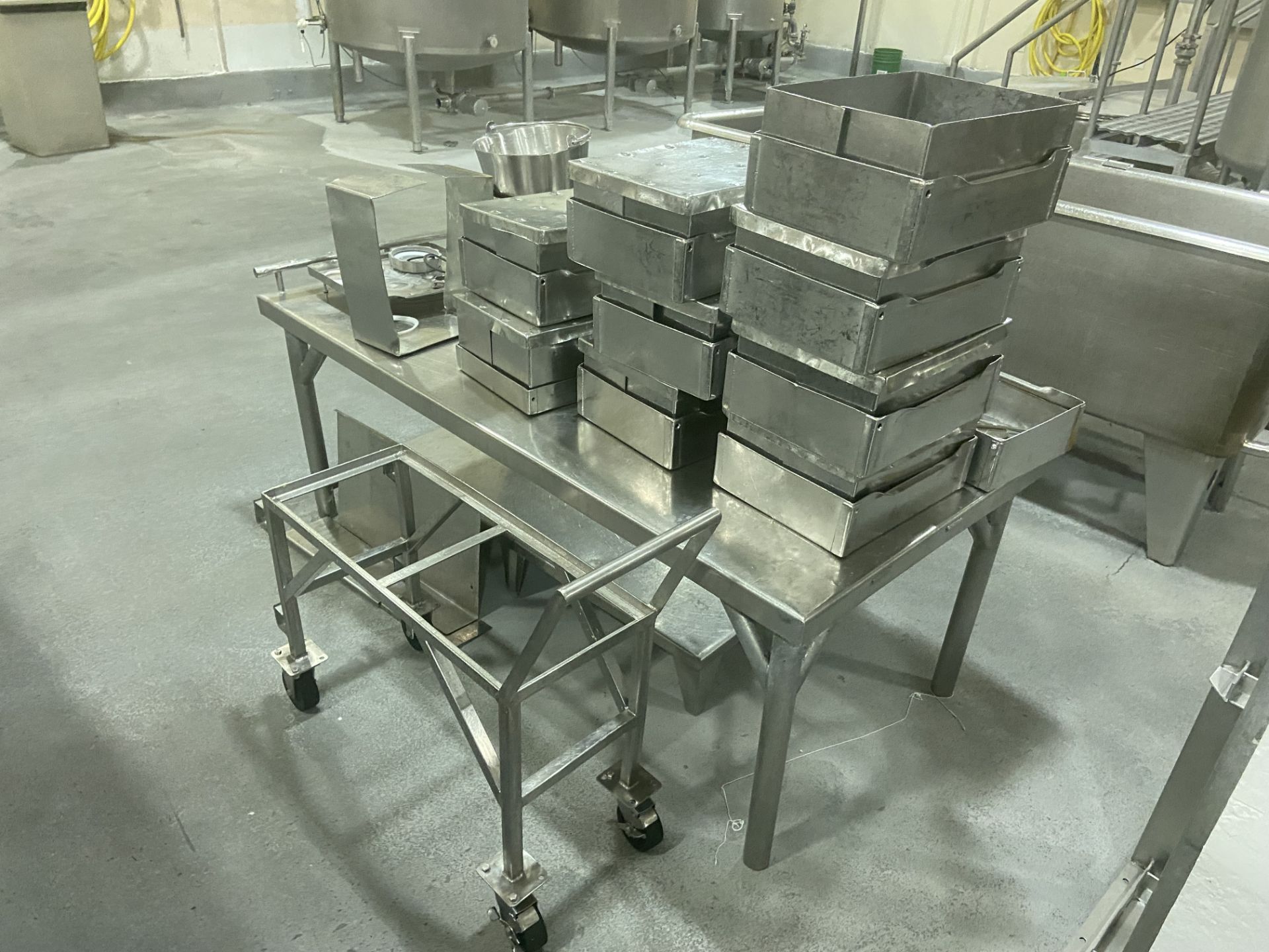 Lot of Assorted S/S Cheese Molds, with (2) S/S Buckets, Aprox. 5 ft. L x 5 ft. W x 23-1/2” H ( - Image 3 of 3