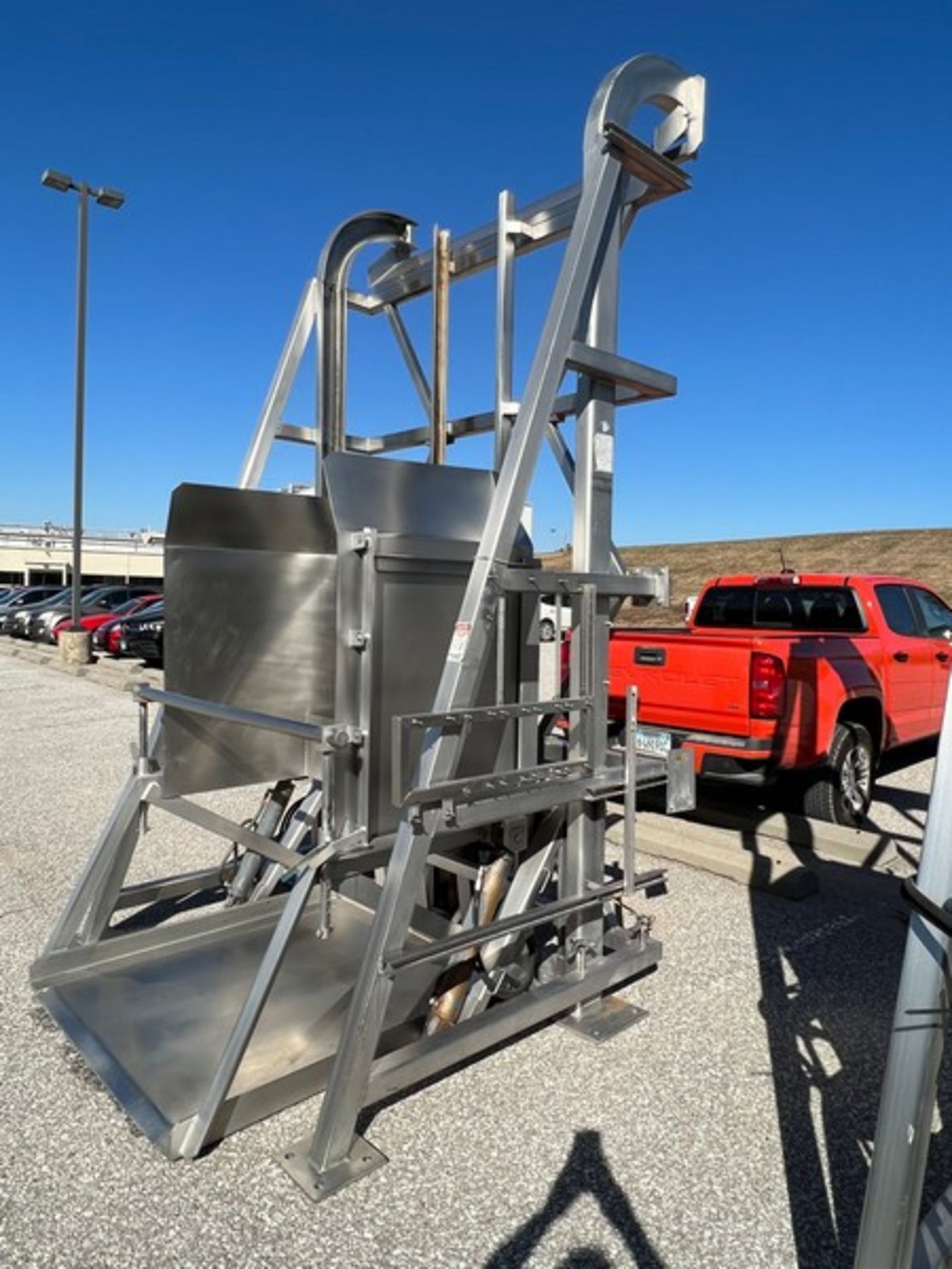 MTC 3,000 LB TOTE DUMP COLUMN, MODEL H-LEC, S/N 073599, APPROX. 132” DUMP HEIGHT, FOR APPROX . 52” L