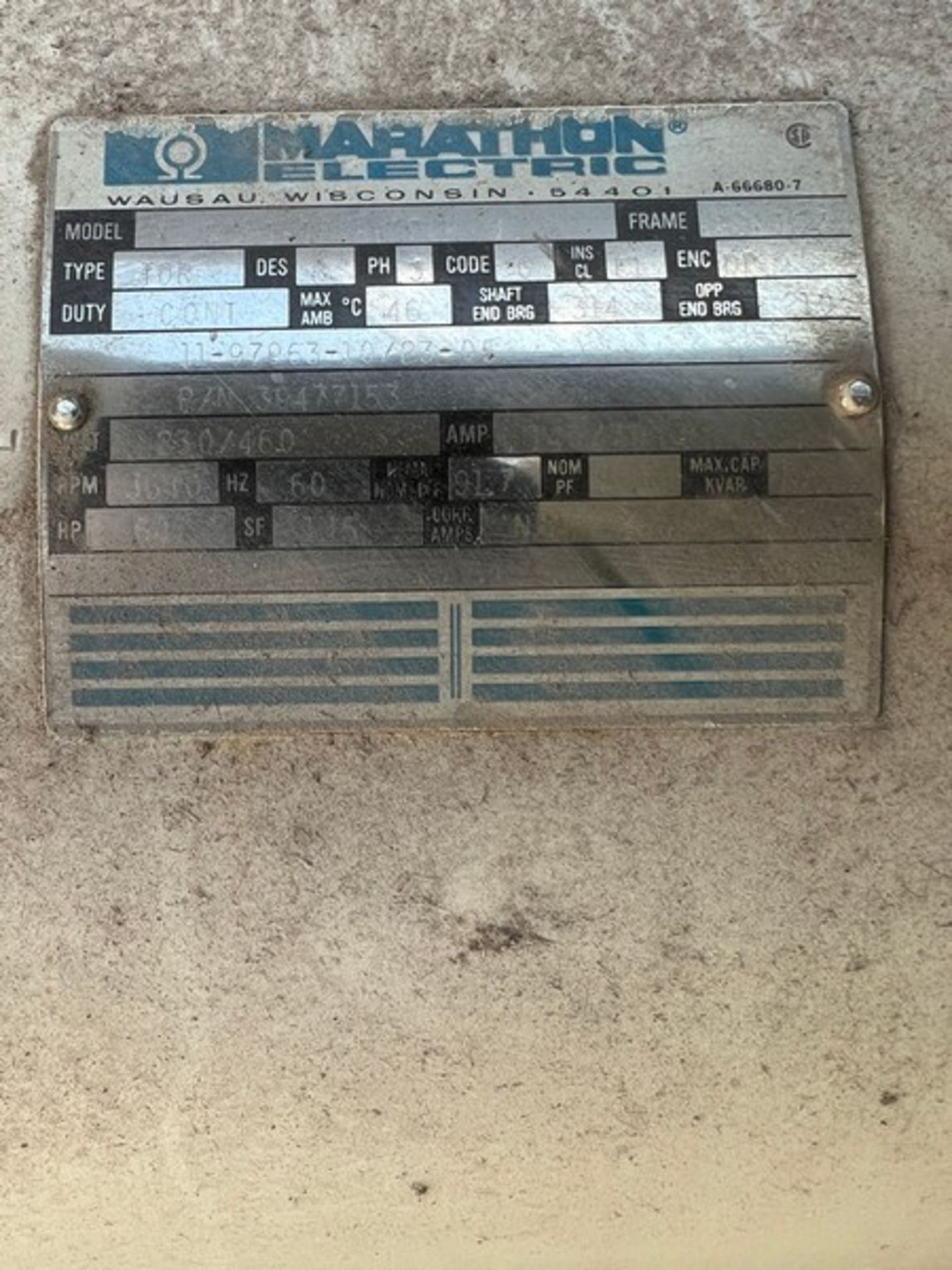 INGERSOLL RAND SSR AIR COMPRESSOR, MODEL 1225-455, 3510 RPM, 230/460 V (LOCATED IN NEBRASKA CITY, NE - Image 7 of 14