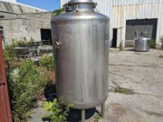 Qty (1) Vertical Single Wall Stainless Steel Pressure Tank 250 Gallon - 250 gallon capacity -