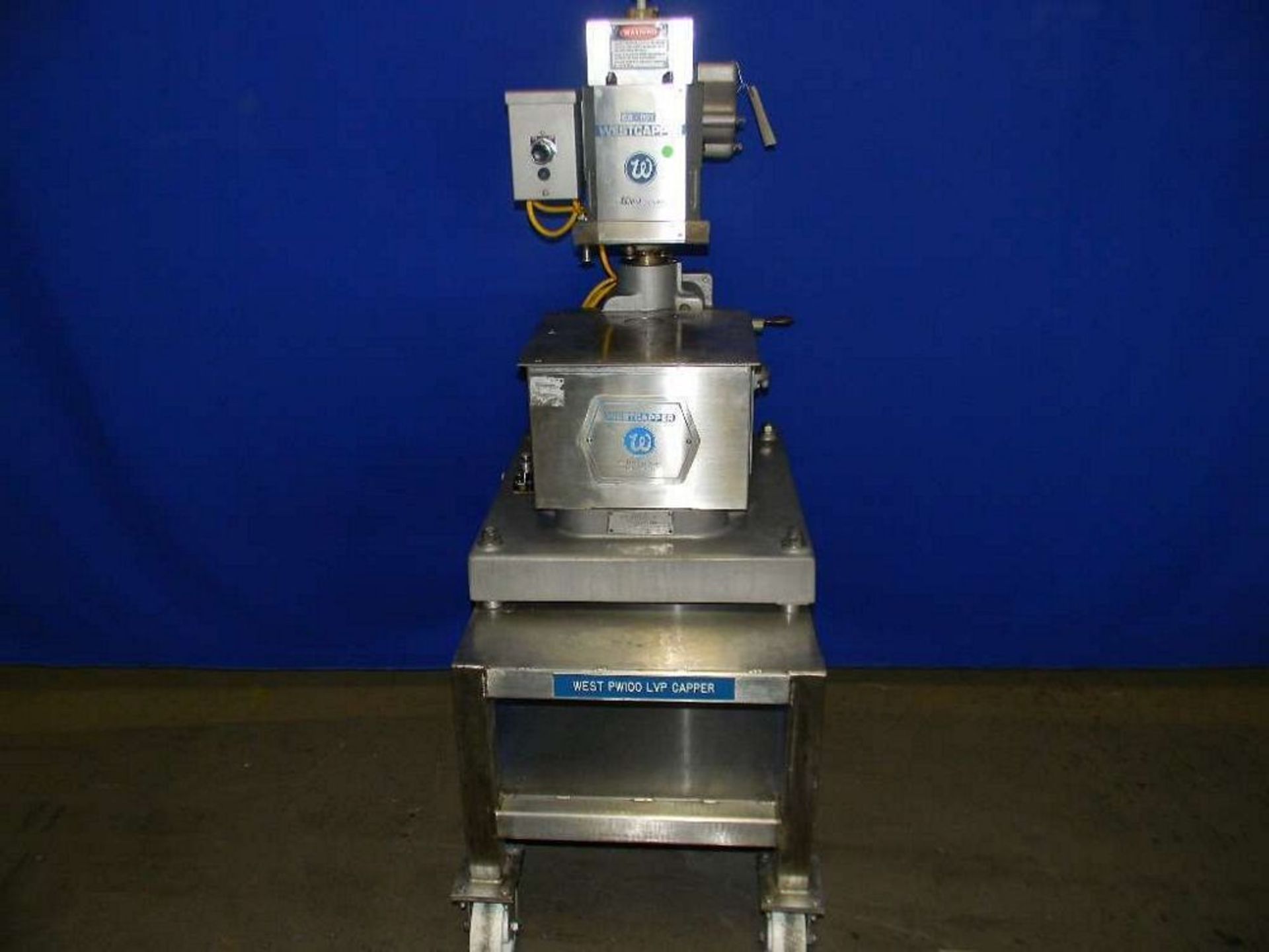 Qty (1) West Machine Pharmaceutical Grade Capping Machine - Stainless Steel unit on wheels - 1/3 - Image 2 of 6